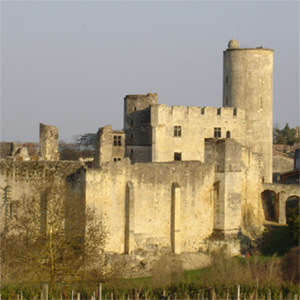 Le Château de Rauzan, contemporain de la maison forte de Roquefort, édifié au XIIIe siècle à la demande de Jean Sans Terre, Roi d’Angleterre.