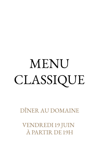 Diner Gueuleton menu classique Chateau Roquefort