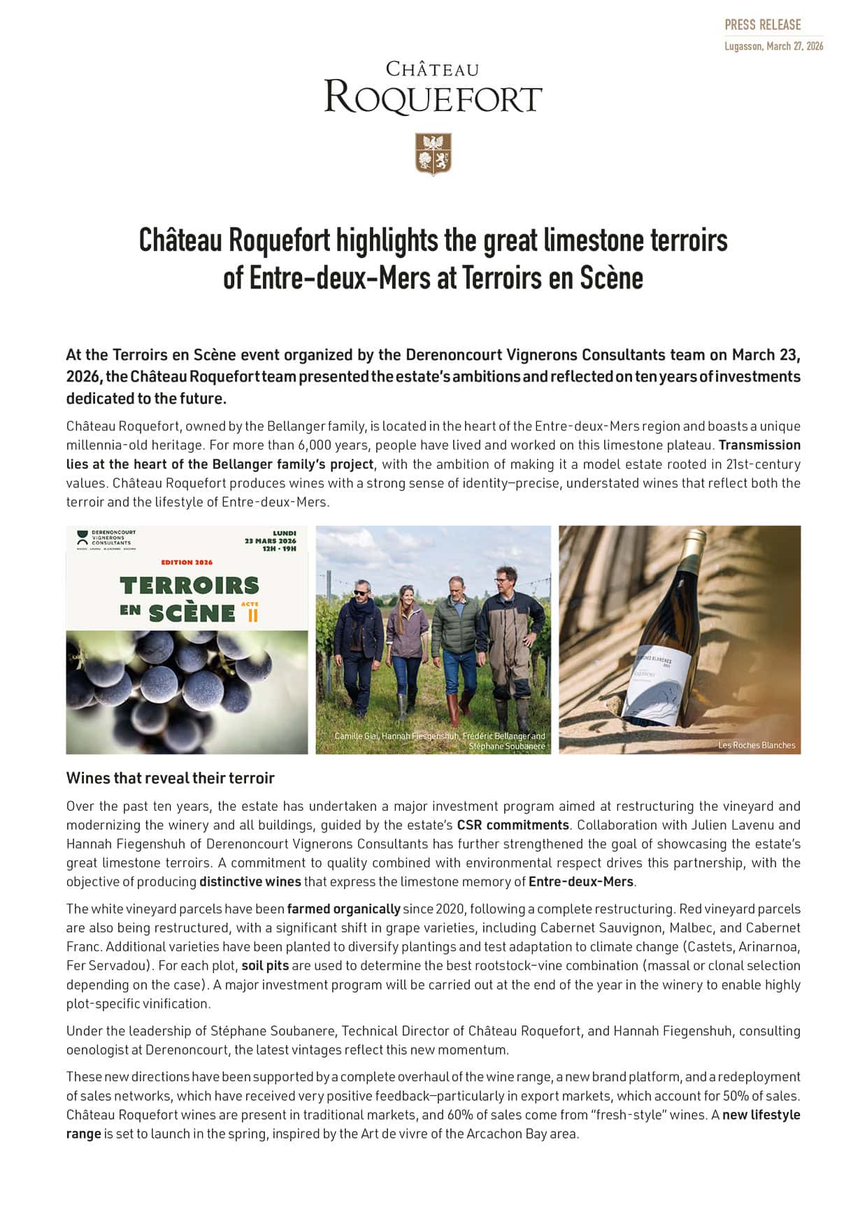CHATEAU ROQUEFORT Terroirs en-Scene 2026 en